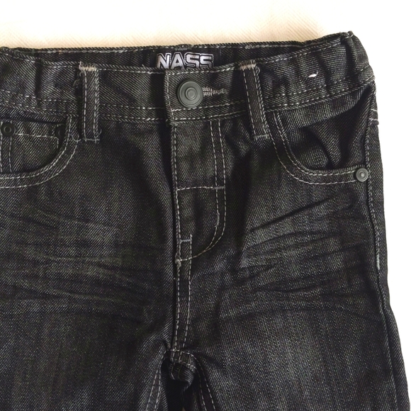 NASS distressed black straight leg denim jeans 12 months baby boy - Picture 3 of 9